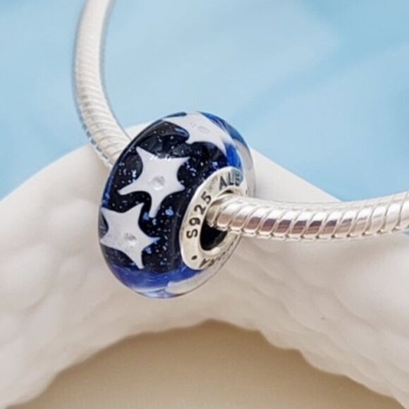 Pandora Starry Night Sky Murano Glass Charm - Picture 2 of 4